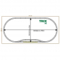 Preview: Trix 62900-01 H0 C-Gleis Set 1,28-teilig,Oval R2 mit Bahnhofsgleis,Bogenradius R2
