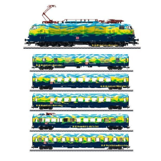 Märklin 39171 und 43879 E-Lok BR 03 220-0 mit 5-teiligen Touristikzug - Set komplett, Sound und mfx+, MHI