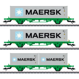 Märklin 47726 Containerwagen-Set Lgns, Green Cargo, MAERSK, SJ