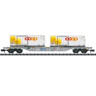Minitrix 15492 Containertragwagen Bauart Sgns "coop®", SBB, Neu