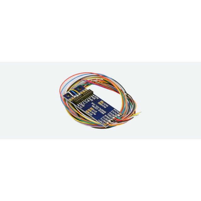 ESU 51958 Adapterplatine PluX22 für 9 Ausgänge, Lötkontakten und angelöteten Kabeln, Neu