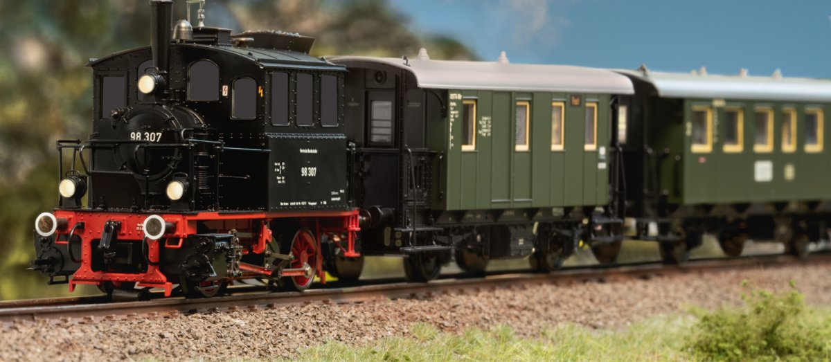 Märklin 26619 Glaskasten BR 98.3 Zugset Seitenansicht H0