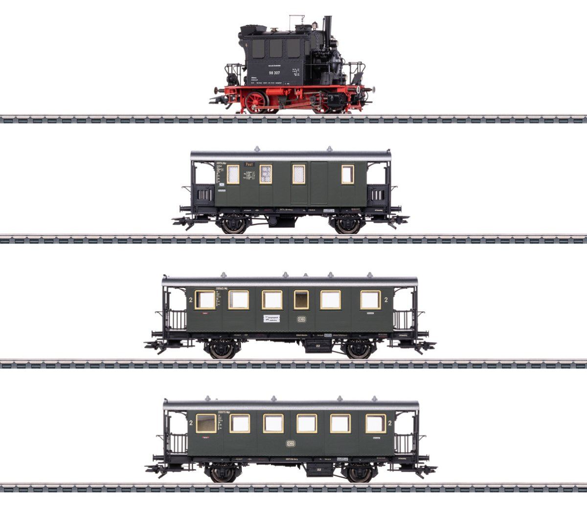 Märklin 26619 Zugpackung Spalter Böckl BR 98.3 Glaskasten H0 Wechselstrom