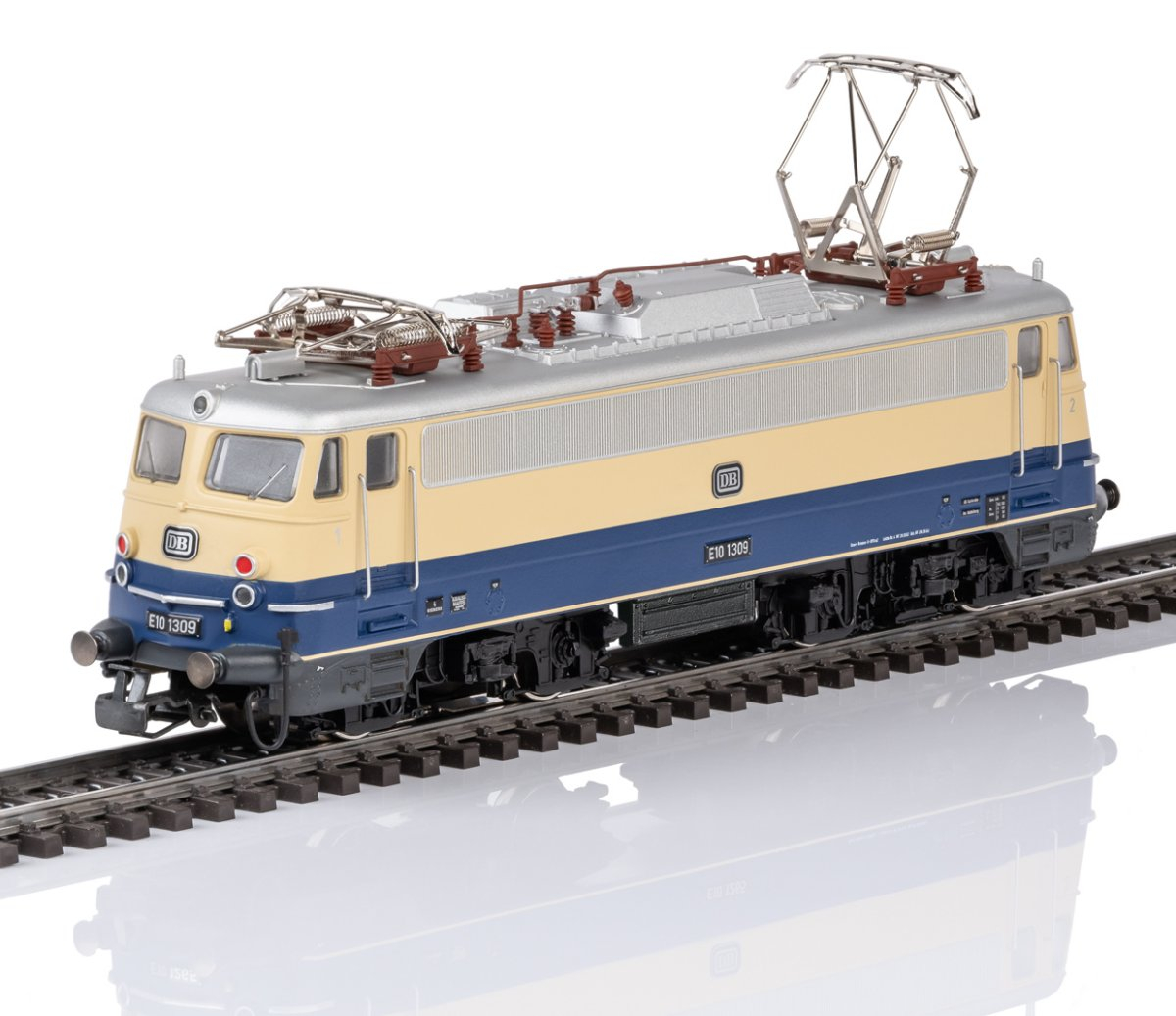 Märklin 30391 MHI E-Lok BR E10.12 Bügelfalte Rheingold kobaltblau beige mfx H0