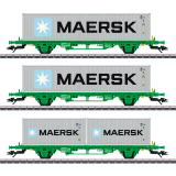 Märklin 47726 Containerwagen-Set Lgns, Green Cargo, MAERSK,
